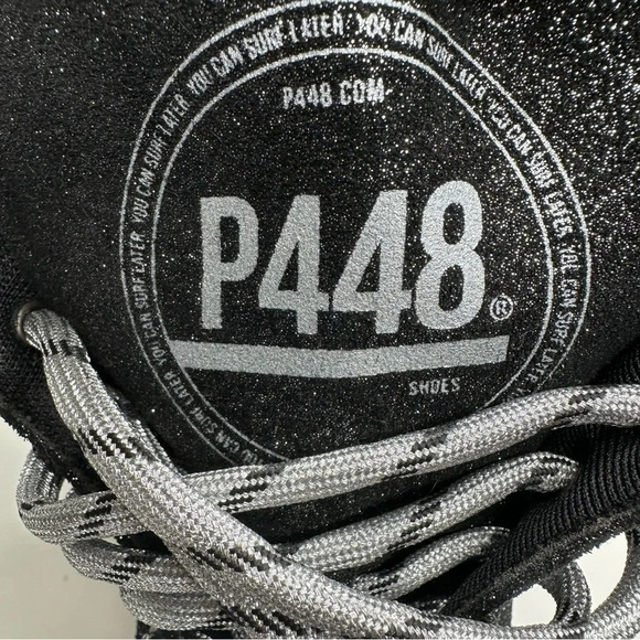 P448 Women's Denise Platform Sneaker Booties in Black Shimmer.  EU36/US 6-6.5 - Picture 9 of 11